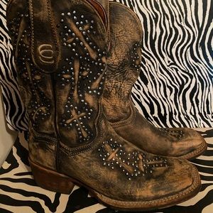 🌹Dan Post Distressed Tan Leather.